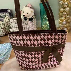 EUC Ophelia Miller Boutique Tote‎ Bag, Pink & Brown